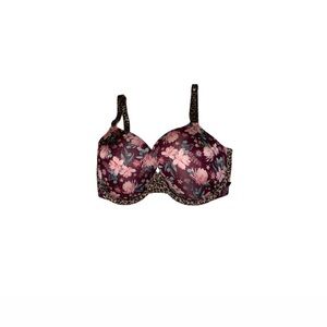 🆕 Victoria’s Secret Floral and Leopard Print Bra - Size 34DDD / DDD34
